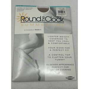 Round the Clock Pantyhose Size‎ A Pale Beige Style 699